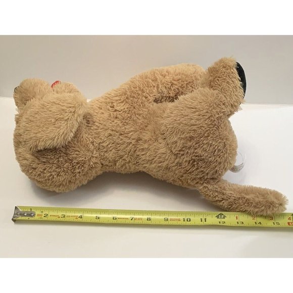 Ben Ben Plush Stuffed Animal Toy Puppy Dog Panting Tongue Embroidered Eyes - Picture 11 of 12